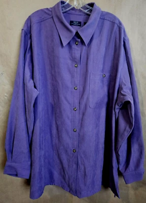 LIZ CLAIBORNE CRAZY HORSE 女式长袖罩衫紫色 3 码 # 4522 — 第 1/4 张图片