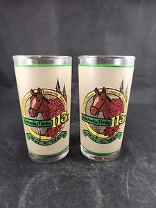 (2) Vintage Kentucky Derby 1987 Mint Julep Glasses; Harry M Stevens - Picture 1 of 5