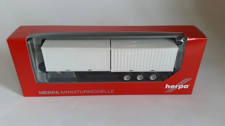 Herpa 076494-002 - 1/87 40 Ft. Trasporto Intermodale Corona Con 2X20 Ft. - Immagine 1 di 1