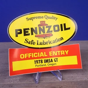 Adesivi Vintage 1978 Pennzoil GT Portland IMSA Motor Racing Ingresso Ufficiale Ephemera - Foto 1 di 2