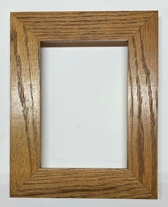 F054 1-1/2" früher amerikanischer Bilderrahmen aus gebeizter Eiche - Bild 1 von 3