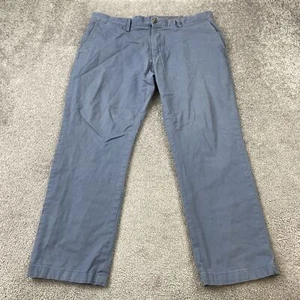 Club Room Pants Men's 36x30 Blue Flat Front Stretch Cotton Blend Chino - Picture 1 of 10