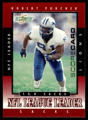 2000 Score Scorecard Robert Porcher 0154/2000 Detroit Lions #270 - Image 1 of 2