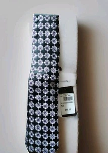 NWT HUGO BOSS Black Purple White Italy Made Silk Neck Tie $95 - Picture 1 of 4