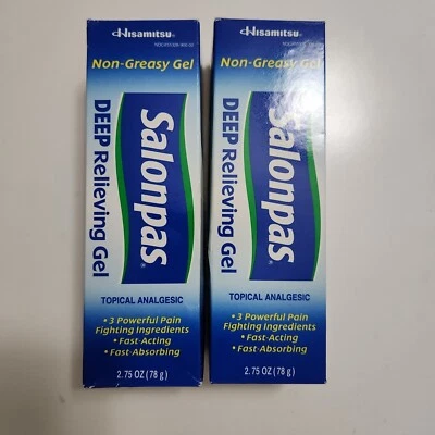 Gel analgésico tópico para aliviar el dolor profundo Salonpas 2,75 oz X2 caducidad 05/2026+ Foto 1 de 4