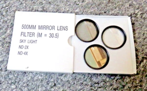 500mm Mirror Lens M= 30.5 ND2X ND4X Skylight Filter Set - Picture 1 of 1