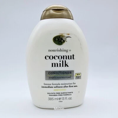 Ogx Nutritivo + Acondicionador de Leche de Coco 13oz Etiqueta Imperfecta Libre de Sulfatos Foto 1 de 4