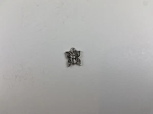 Curved Butterfly Charm Metal Jewelry Making Bracelet Charm 3D Gray - Picture 1 of 3