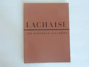 1947 Gaston Lachaise Exhibit Catalog The Knoedler Galleries NY Art sculptor - Picture 1 of 6