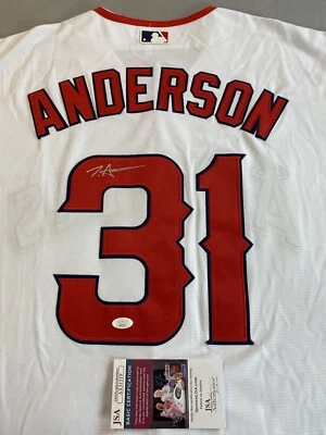 LOS ANGELES ANGELS- TYLER ANDERSON AUTOGRAPH #31 WHITE NIKE JERSEY JSA AX31519 - Image 1 of 4