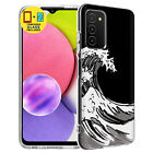 Slim Case for Samsung Galaxy A03s, Japanese Waves Print,w/ Glass Protector
