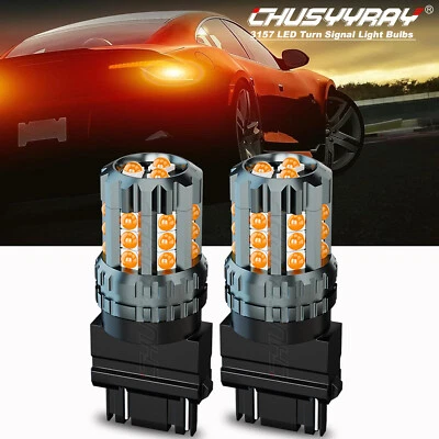 Luz intermitente delantera ámbar 3157 bombillas LED para Ford F150 F250 F350 Super Duty Foto 1 de 4