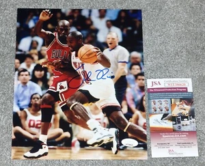 GLEN RICE Signed MIAMI HEAT vs Jordan 8x10 photo JSA Witness COA 386620 - Picture 1 of 1