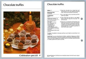 Chocolate Truffles #4 Celebration Hamlyn All-Colour Cookery Card - Picture 1 of 1