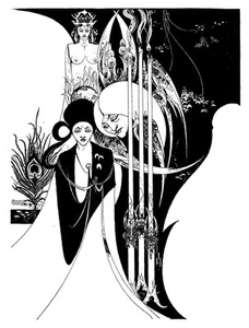 AUBREY BEARDSLEY ILLUSTRAZIONE LA MORTE D' ARTHUR MALORY A3/A2 POSTER RISTAMPA - Foto 1 di 1
