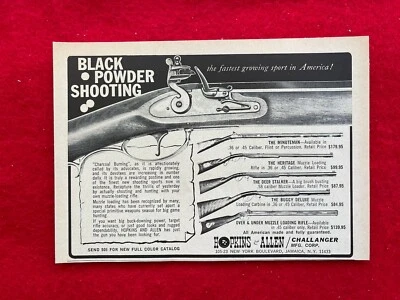 Vintage 1969 Hopkins & Allen Muzzle Loading Black Powder Shooting Ad - Image 1 of 4