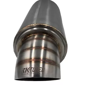 K-Tuned Turndown Muffler 304 stainless steel brushed Alloy In 2" Out 3.5" - Picture 1 of 16