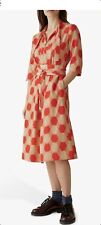 BNWT Toast Honeycomb Print Dress Silk Blend Spiced Orange Size 8  RRP £275  B72