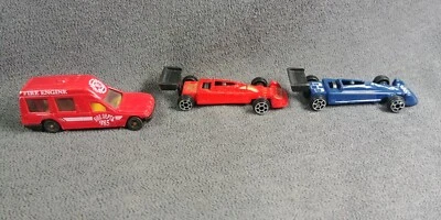 1995 New Ray Fire Engine Van 1:87 Scale Mercedes Benz Sports Race Car Toy Lot - Image 1 of 4