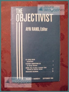 Ayn Rand THE OBJECTIVIST September 1968 Abortion George Reisman Beatrice Hessen - Picture 1 of 1