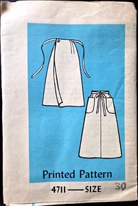 Vintage Anne Adams Sewing Pattern 4711 Backwrap Skirt 30" Waist UNCUT 1965 - Picture 1 of 6