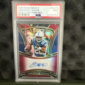 2020 Panini Select Select SIG Prizm-Red Jonathan Taylor AUTO RC #3/25 PSA 9 - Bild 1 von 7