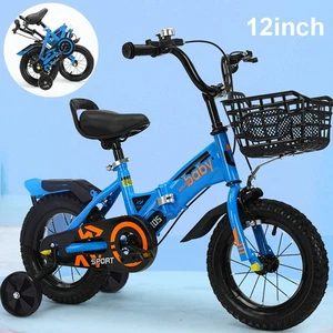 12inch Kids Bike Bicycle Children Boys Girls Foldable Cycle Removable Stabiliser - Picture 1 of 8