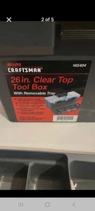 Craftsman 26” Clear Top Tool Box with Removable Tray - Model 965404 - Made in... - Picture 1 of 5
