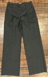Pantalones Sezane Martin para mujer 34 mezcla de lana cintura alta pantalones pierna ancha NUEVO - Imagen 1 de 9