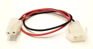 32-3002, Cablaggio a 2 conduttori 18AWG maschio a femmina perno tondo ~ Lunghezza 12" - Foto 1 di 1