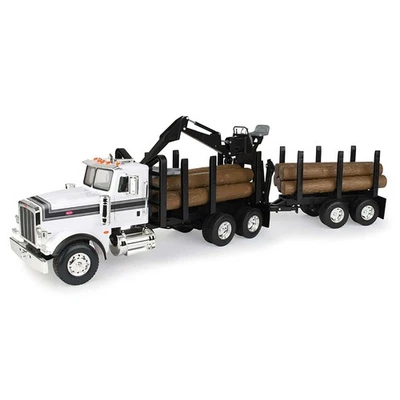 ERTL 1/16 Big Farm Peterbilt Model 367 Log Truck with Pup Trailer and Logs 46720 - Image 1 of 4