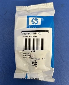 Genuine HP 302 Tri-Colour Ink Cartridge F6U65AE - deskjet envy officejet - Afbeelding 1 van 4