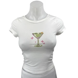Camiseta corta Princesa Polly copa de vino blanca cóctel manga corta talla 2 - Imagen 1 de 5