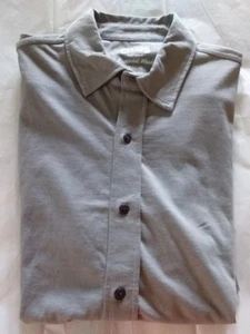 Chaps grey seacoast wash short sleeve button Shirt men's L arge NWT - Picture 1 of 8