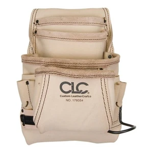 CLC 179354 Carpenter's Nail and Tool Bag Reversed Top Grain, 10 Pocket - Picture 1 of 1