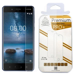 Nokia 8 100% New Gorilla Tech Genuine Tempered Glass Screen Protector Shield - Picture 1 of 8