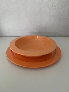 Tupperware Picknick  2 Teller Melamin orange - Bild 1 von 10