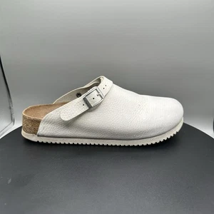Birkenstock Alpro Philadelphia Super Grip White Leather Clogs Women 8  - Picture 1 of 11