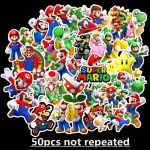 50pcs Super Mario Jumpman Kong Game Vinyl Decal Car Stickers Bomb Skateboard - Picture 1 of 7