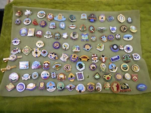 #D409. ONE HUNDRED (100) BOWLING CLUB LAPEL BADGES - Picture 1 of 11