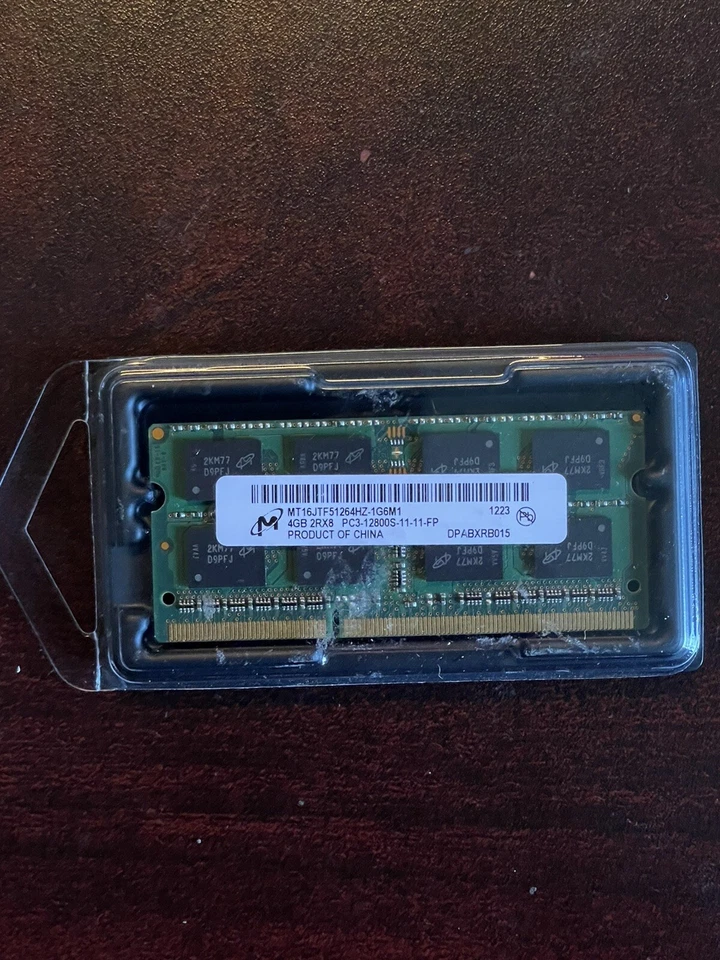 Micron - 4GB DDR3- MT16JTF51264HZ-1G6M1 SoDimm non ECC PC3-12800 1600Mhz TESTED! - Image 1 of 1