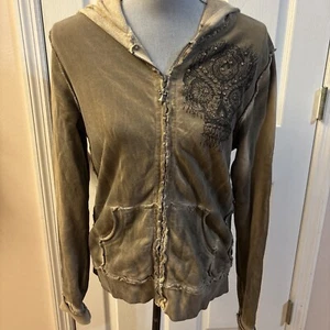 Affliction Bling Hooded Jacket Size XL - Picture 1 of 9