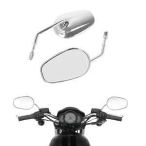 Chrome Rear View Mirrors For Harley Davidson Sportster XL 1200 883 FLSTC FLSTF - Picture 1 of 10