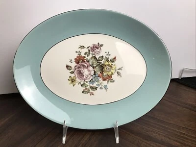 Cunningham & Pickett 11 1/2” DANUBE Serving Patter Hand Decorated Floral Center - Image 1 of 4