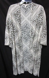 ANTHROPOLOGIE MIGNON DOO Geometric Leopard Print Duster Kimono JACKET One Size - Picture 1 of 7