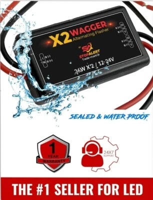 X2 Wagger Alternating WigWager Flasher Emergency Controller LED Strobe Light - Image 1 of 4