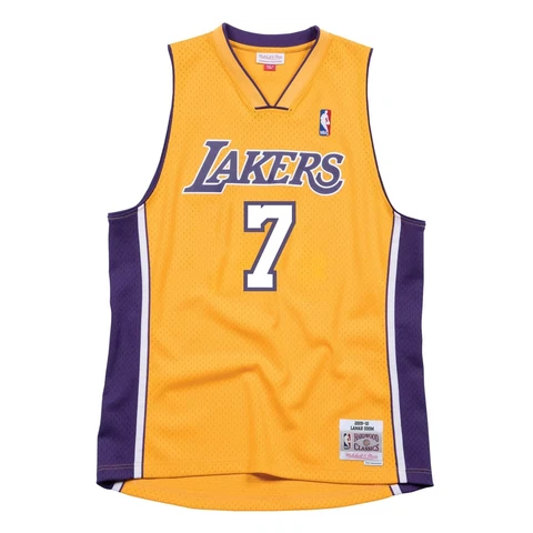 Mens Mitchell & Ness NBA Swingman Jersey Los Angeles Lakers 2009 Lamar Odom Cover