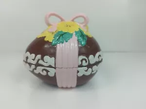 Vintage Ceramic Easter Egg Covered Candy Dish Handmade chocolate icing large - Picture 1 of 16