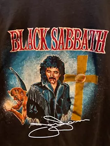 Vintage 80s Tony Iommi T Shirt Short Sleeve Black Unisex S-4XL AD79 - Picture 1 of 3
