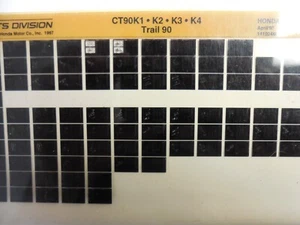 honda ct90 k1 - K4 trail microfiche parts list manual micro fiche ct 90 - Bild 1 von 1